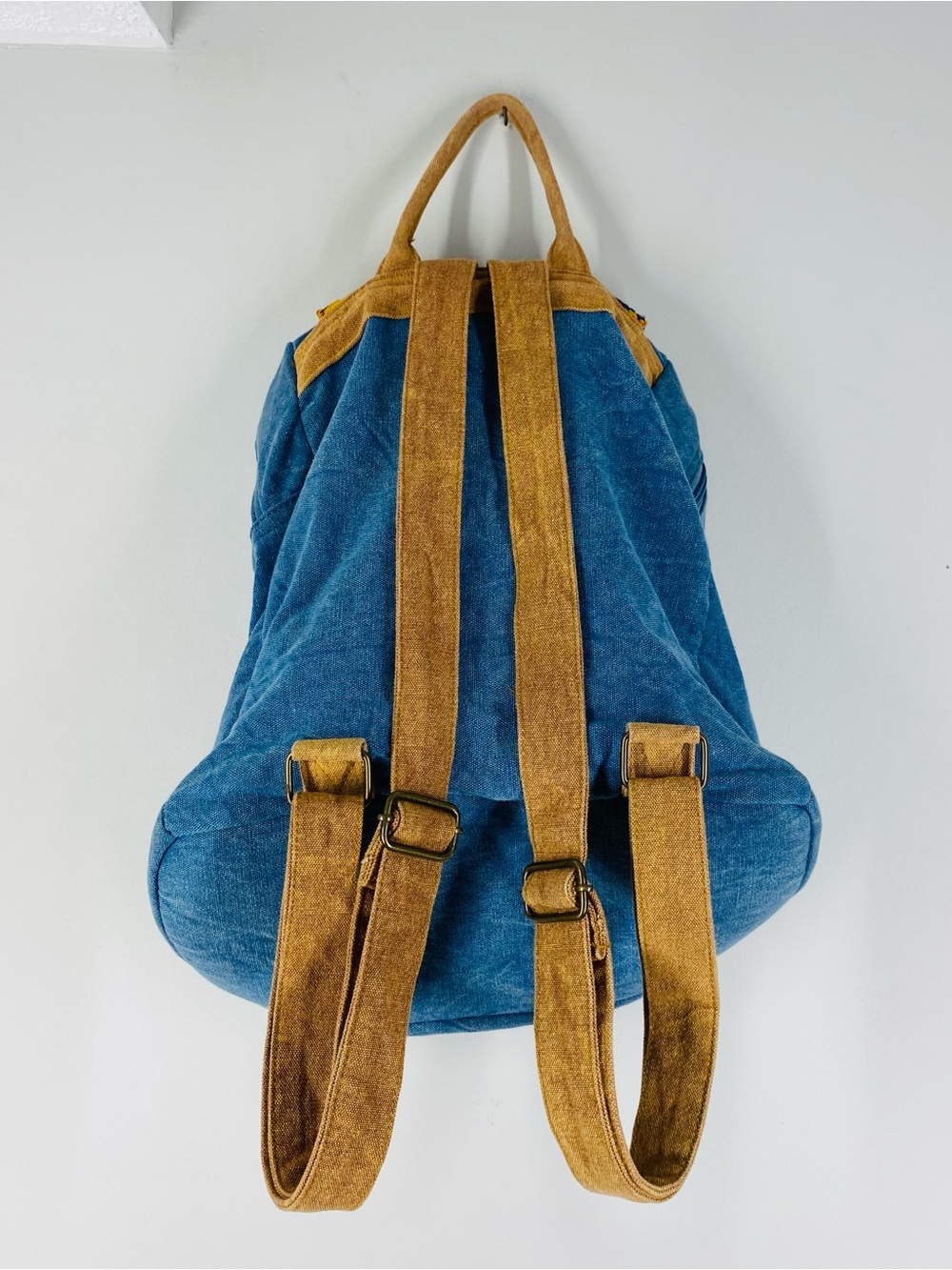 Boho Patchwork Denim Backpack - Multicolor - Picture 2 of 11